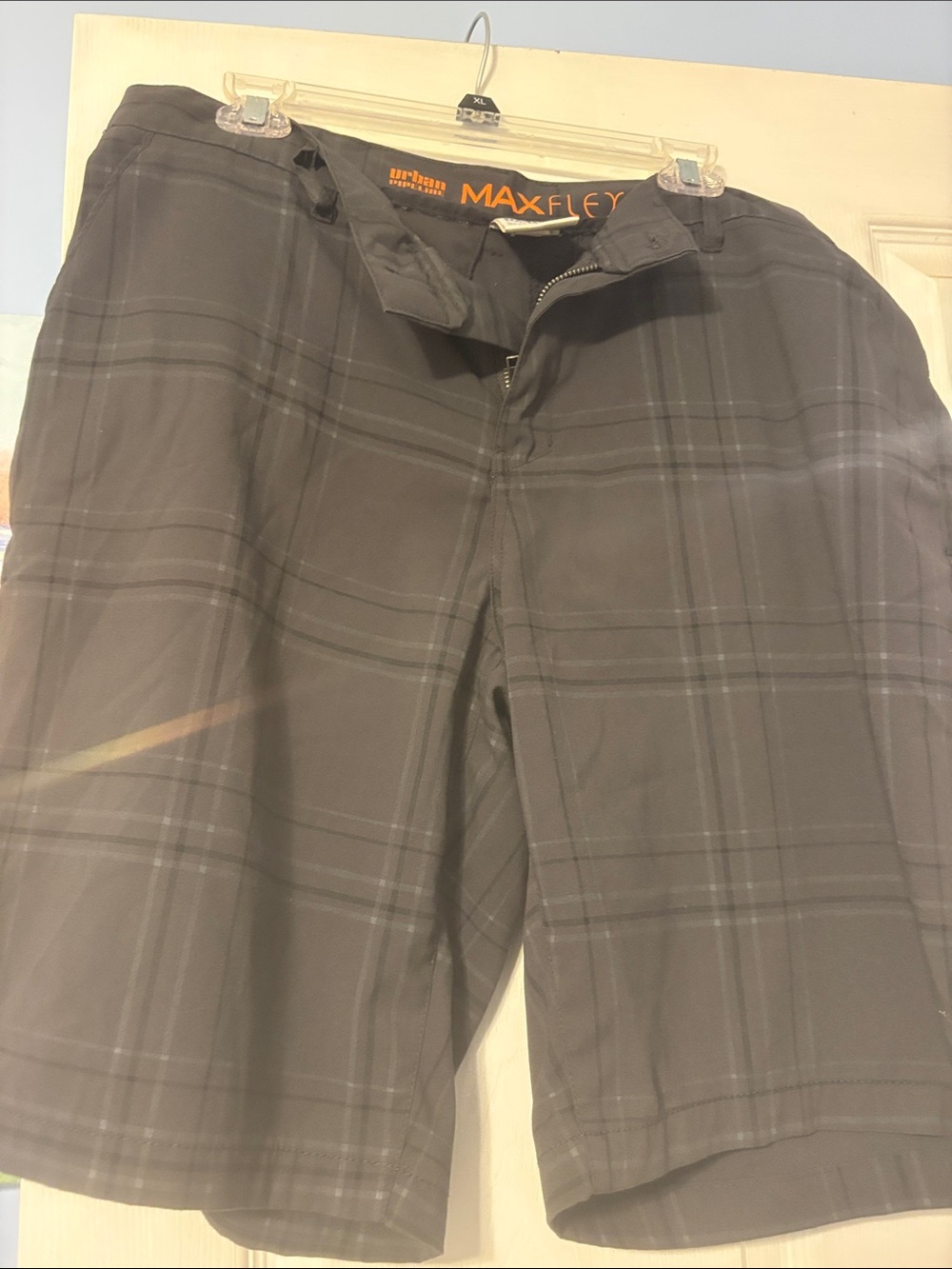 Urban Pipeline Maxflex Grayish black Plaid Golf Shorts